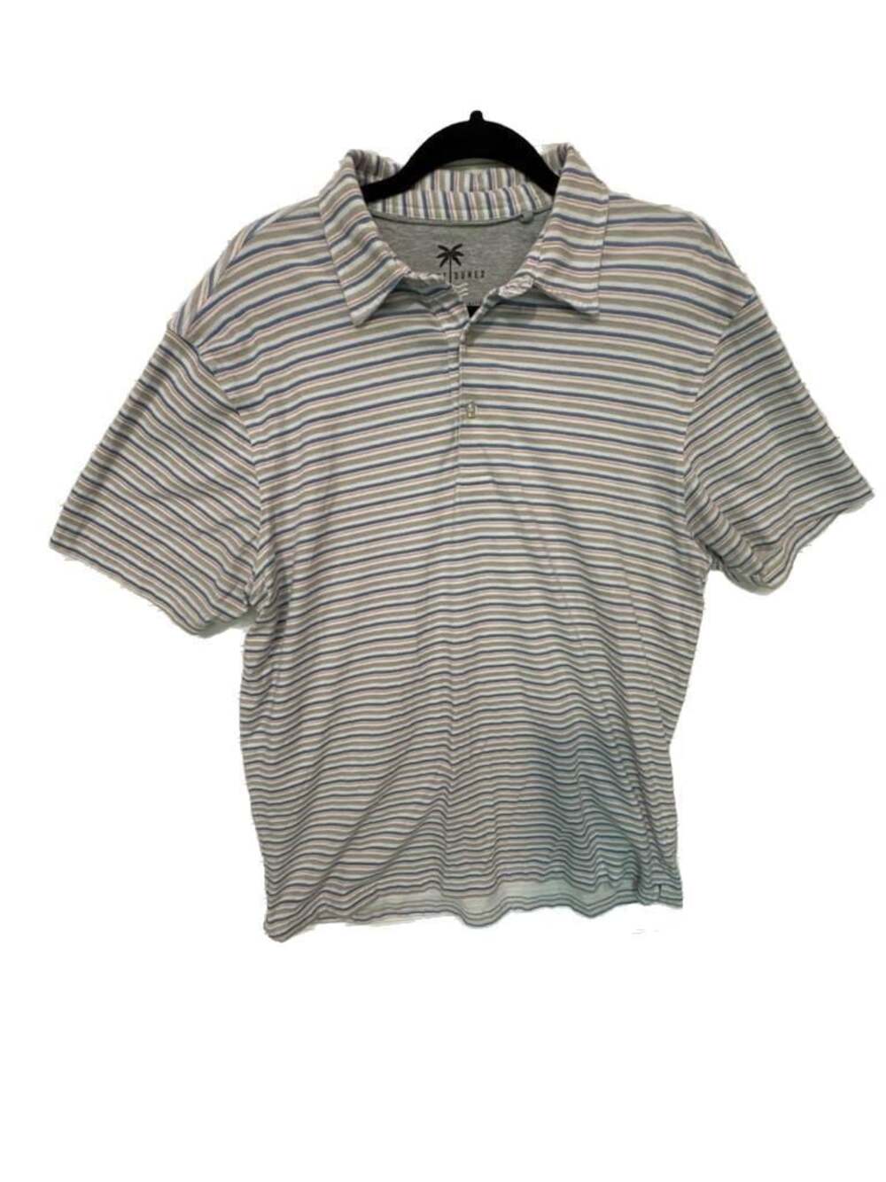 Desert Dunes Striped Short Sleeve Performance Polo Shirt